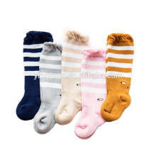 Hot selling Striped eyes pattern thick cotton baby long socks knee high socks in 2019